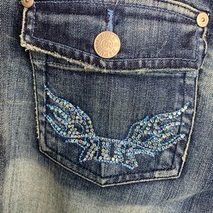 Rock & Republic Dark Wash Jeans with Bling Size 29